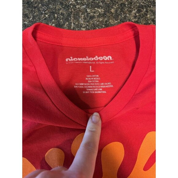 NWOT Nickelodeon Men's Red Short Sleeve T Shirt Large Nickelodeon Characters - Picture 3 of 7
